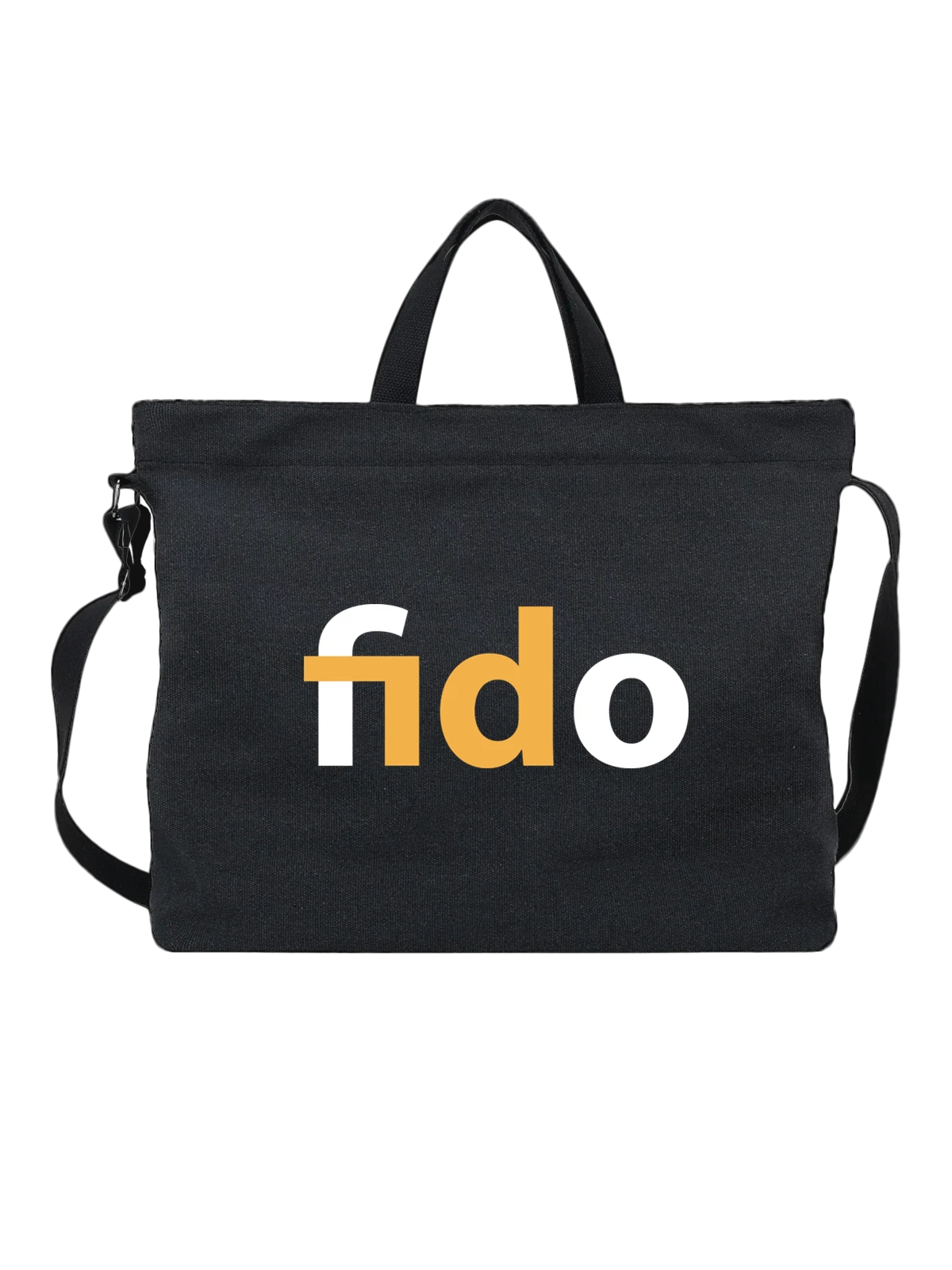 Сумка Fido чёрная с принтом — современная айдентика — Чёрная, фото 1