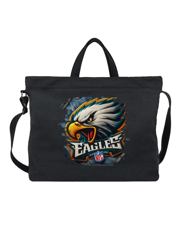 Сумка Philadelphia Eagles с орлом NFL и эмблемой — Чёрная, фото 1