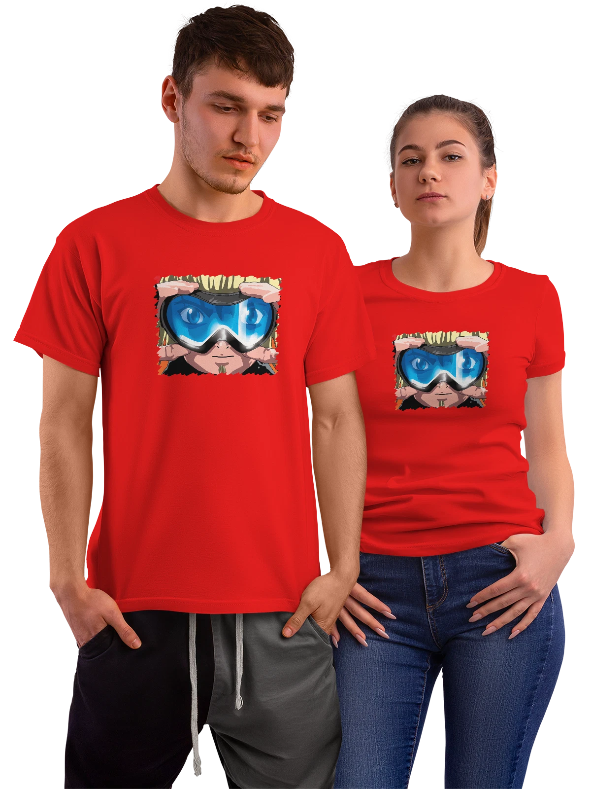 Футболка Аниме Japanese Manga красная с принтом — яркая иллюстрация — Красная, фото 1