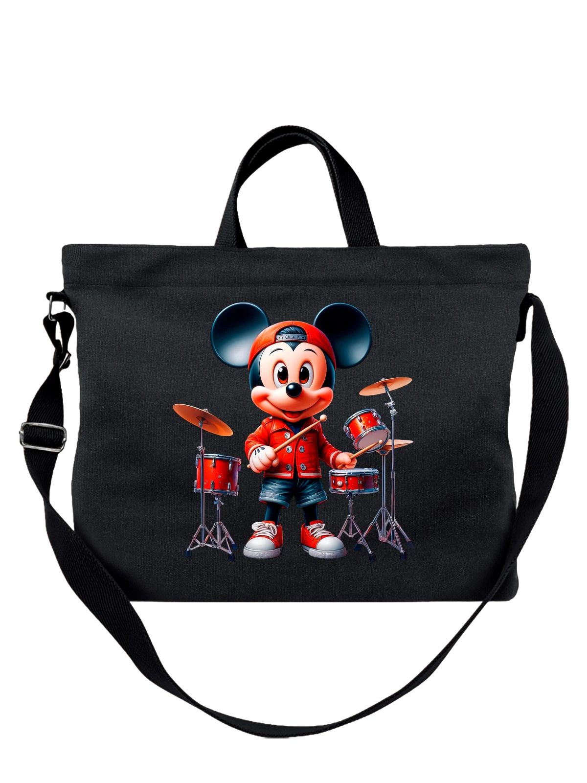 Сумка с Микки Маусом Mickey Mouse чёрная с принтом — концертное настроение — Чёрная, фото 1