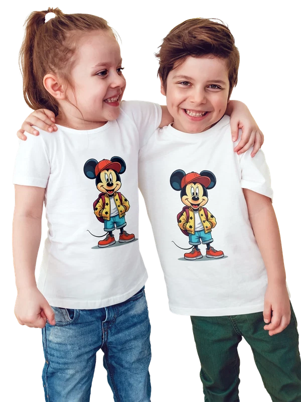 Футболка Микки Маус Mickey Mouse мультфильм детский — Белая, фото 1