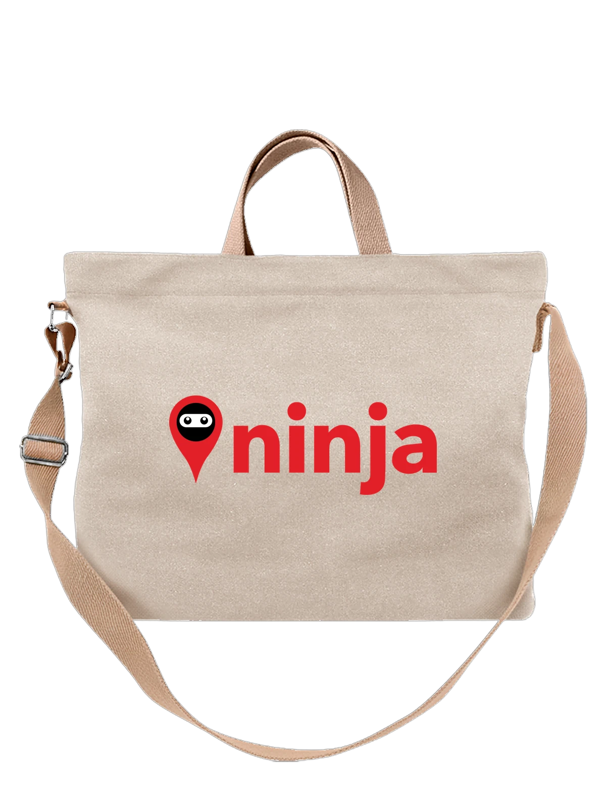 Сумка Ninja белая с принтом — современная айдентика — Белая, фото 1