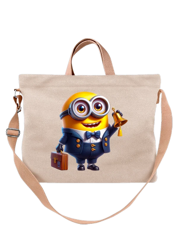 Сумка с Миньоном Minions школьником — Белая, фото 1