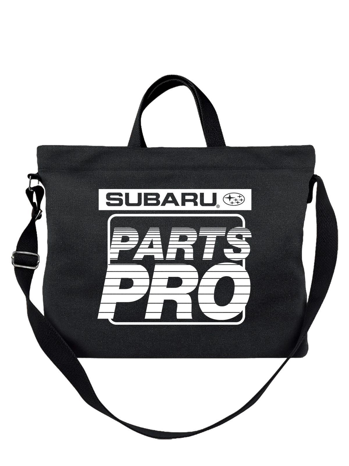 Сумка Subaru чёрная с принтом — монохромный принт — Чёрная, фото 1
