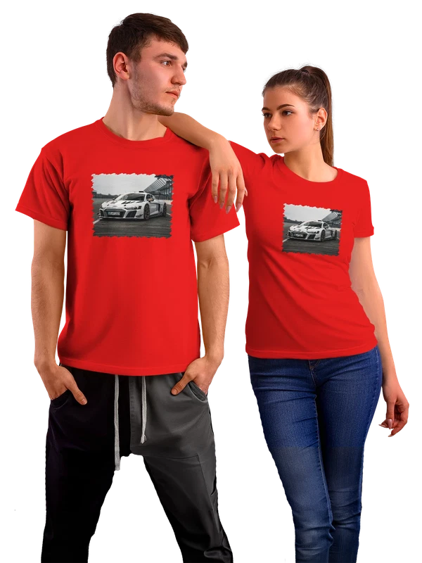 Футболка Audi R8 LMS GT2 Индивидуальный тюнинг — Красная, фото 1