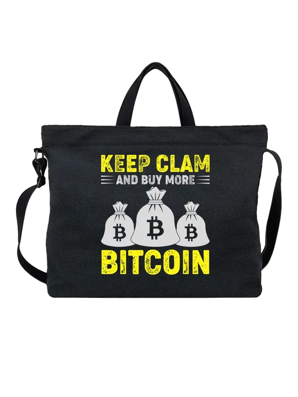 Сумка биткоин buy more bitcoin — Чёрная, фото 1