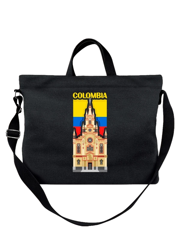 Сумка с флагом Колумбии Colombia — Чёрная, фото 1