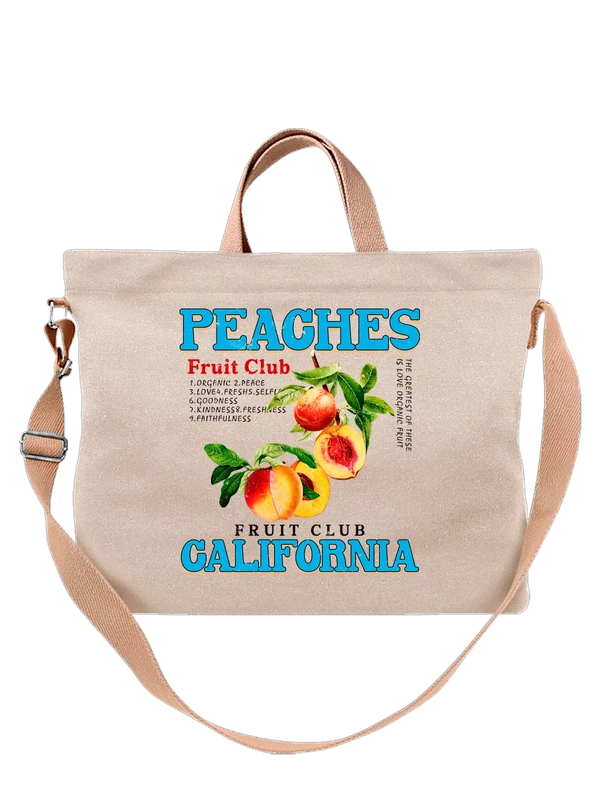 Сумка персики peaches California — Белая, фото 1