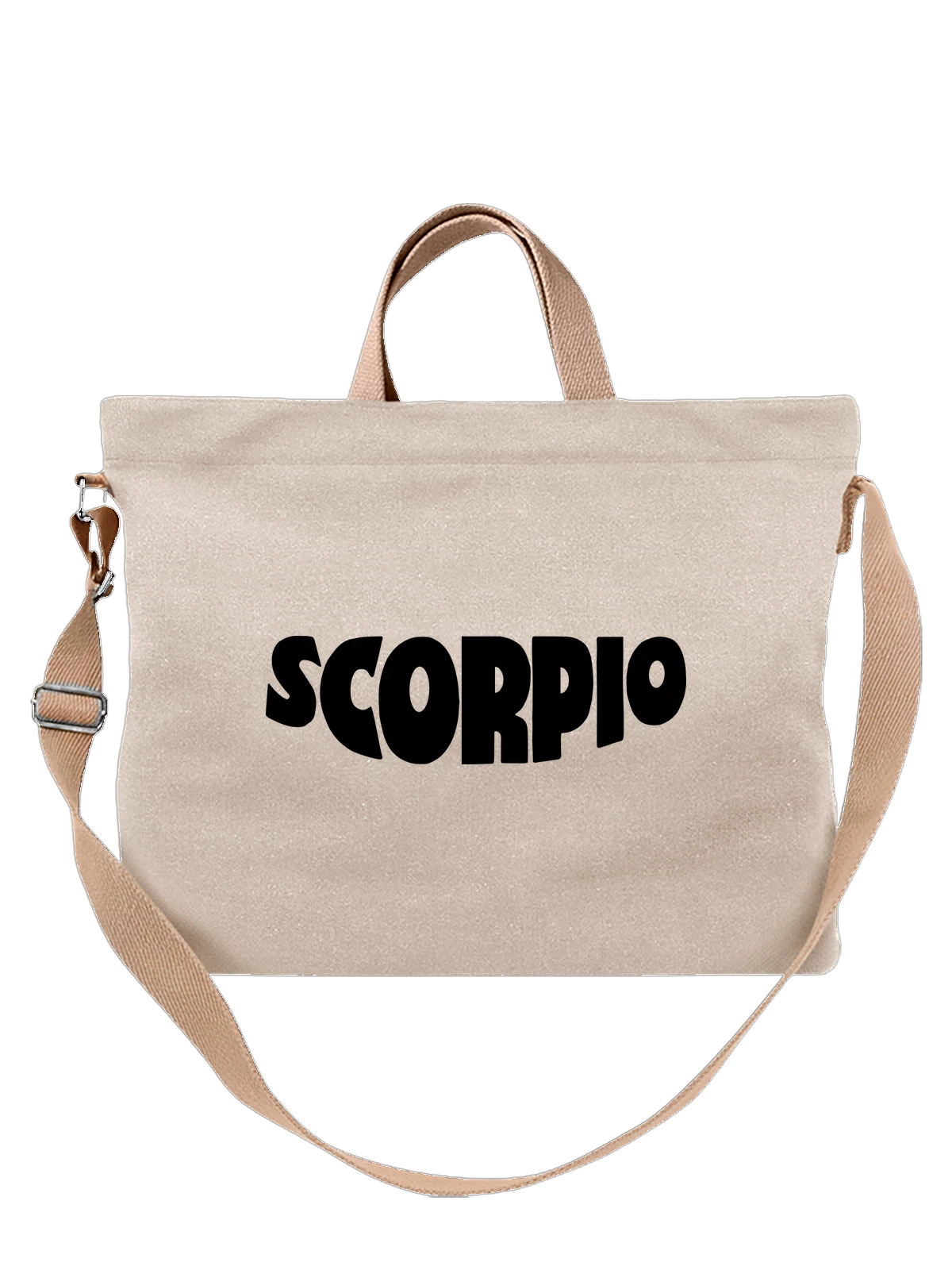 Сумка Scorpio белая с принтом — современная айдентика — Белая, фото 1