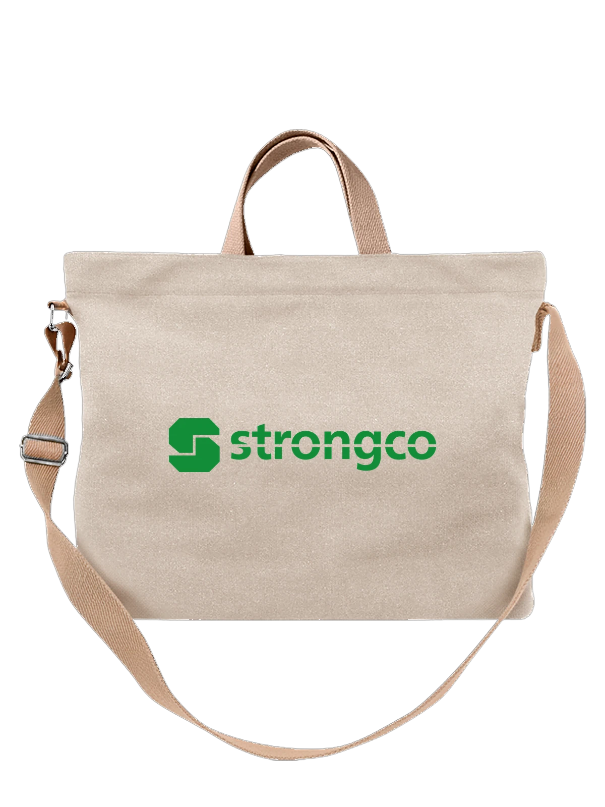 Сумка Strongco белая с принтом — современная айдентика — Белая, фото 1