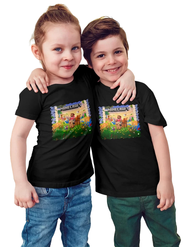 Футболка Игра Minecraft Spring to Life — Чёрная, фото 1