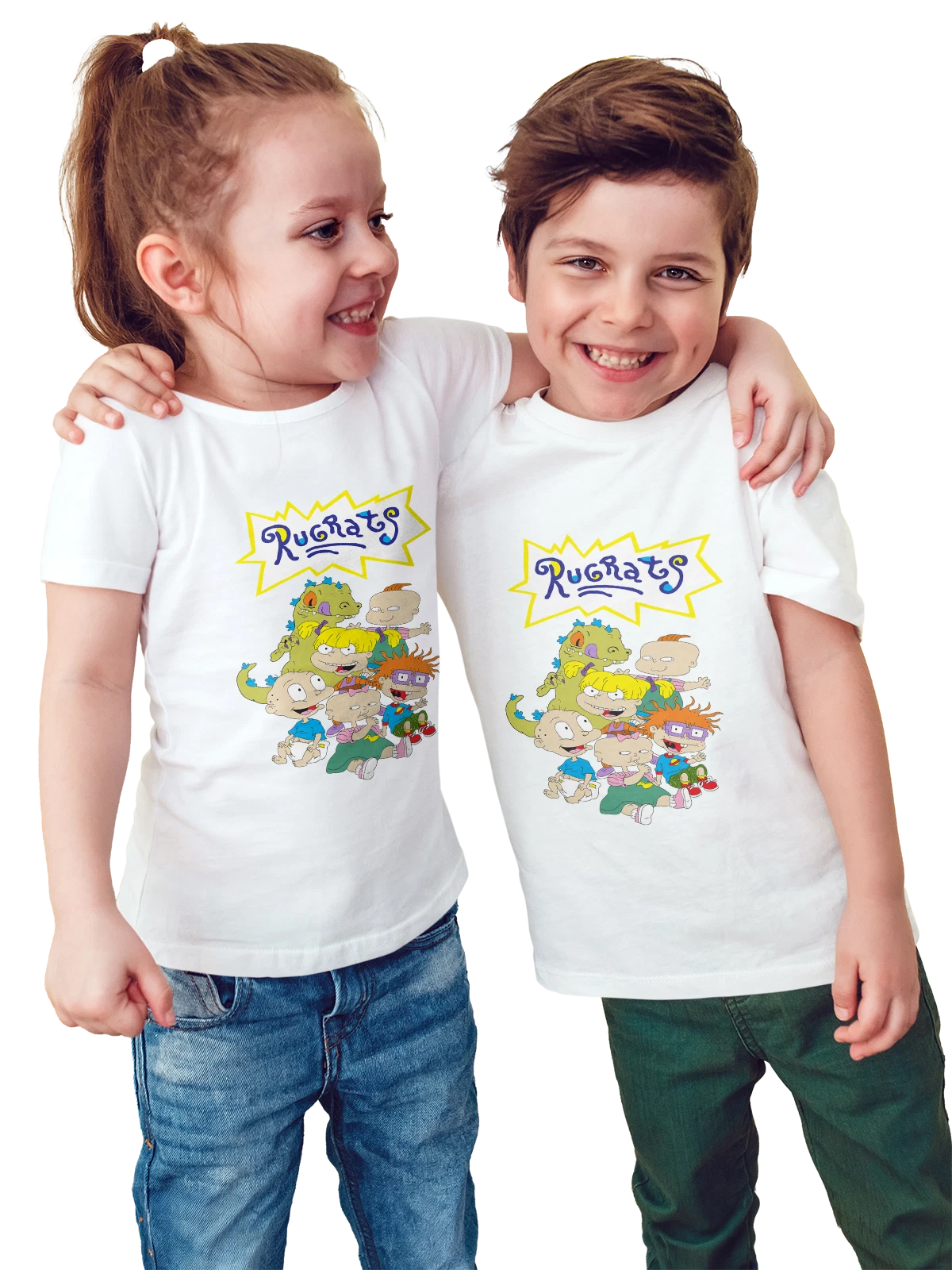 Футболка детская Герои мультсериала Rugrats белая с принтом — Анжелика Пиклз — Белая, фото 1