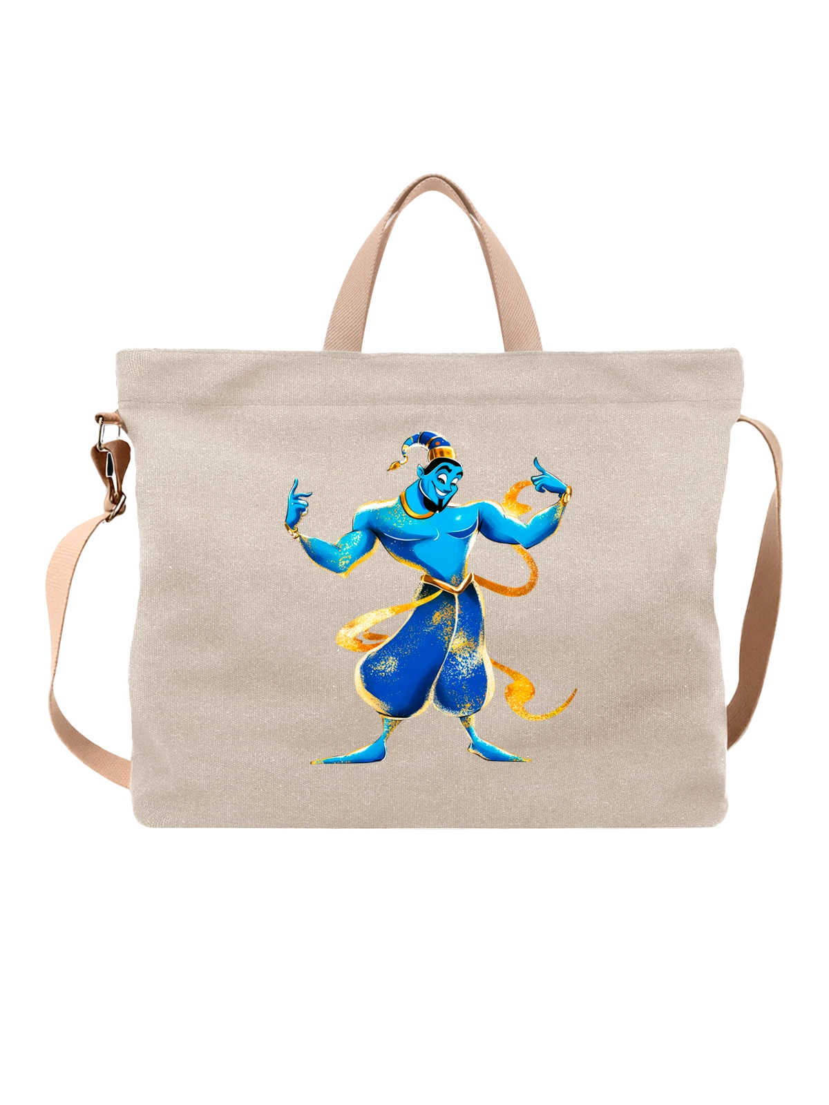 Сумка с Джином Аладдин Aladdin белая с принтом — коллекционный образ — Белая, фото 1