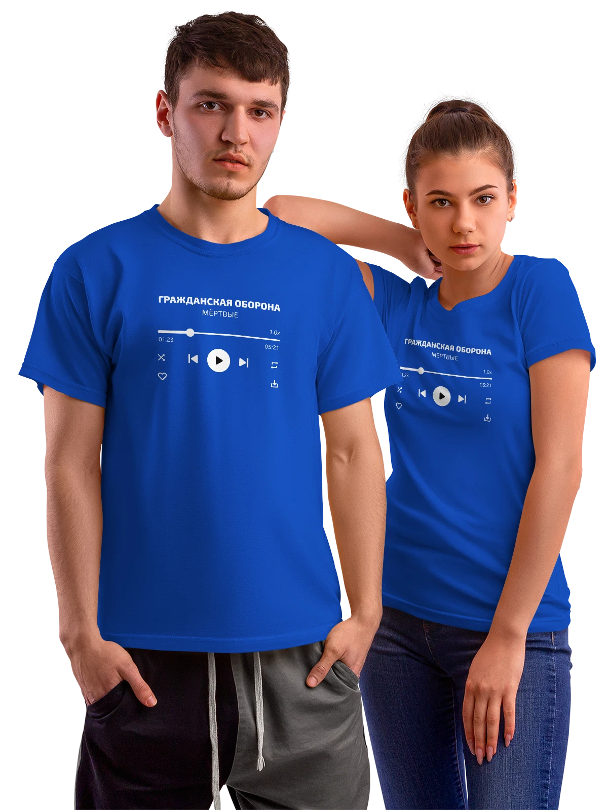 Футболка Гражданская оборона Мёртвые синяя с принтом — футболка подростку — Синяя, фото 1