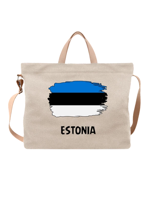 Сумка с флагом Эстония Estonia — Белая, фото 1