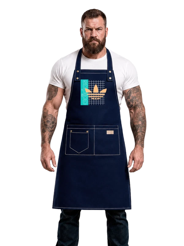 Фартук Adidas с крупным логотипом трилистник — Синяя, фото 1