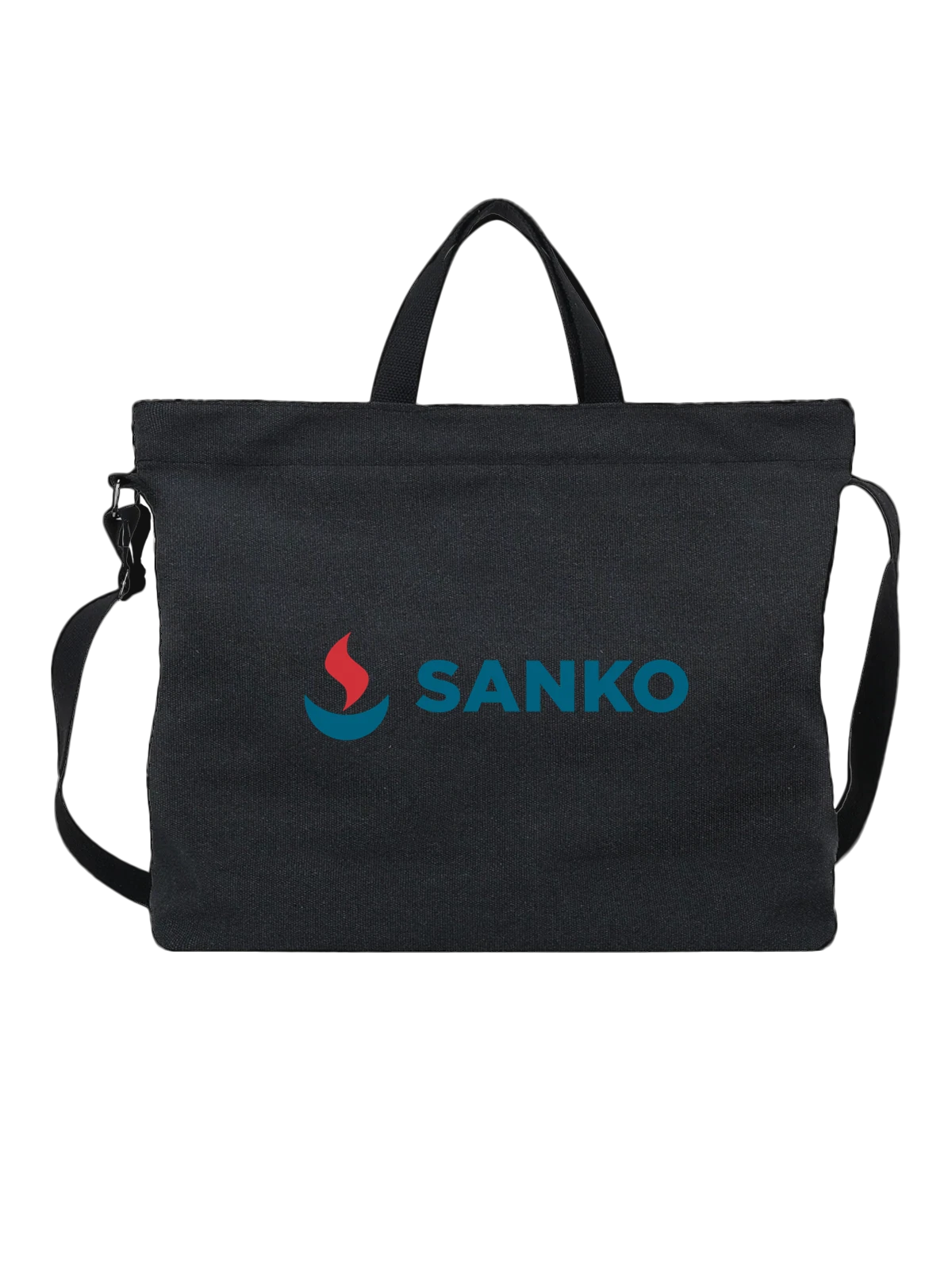 Сумка Sanko чёрная с принтом — современная айдентика — Чёрная, фото 1