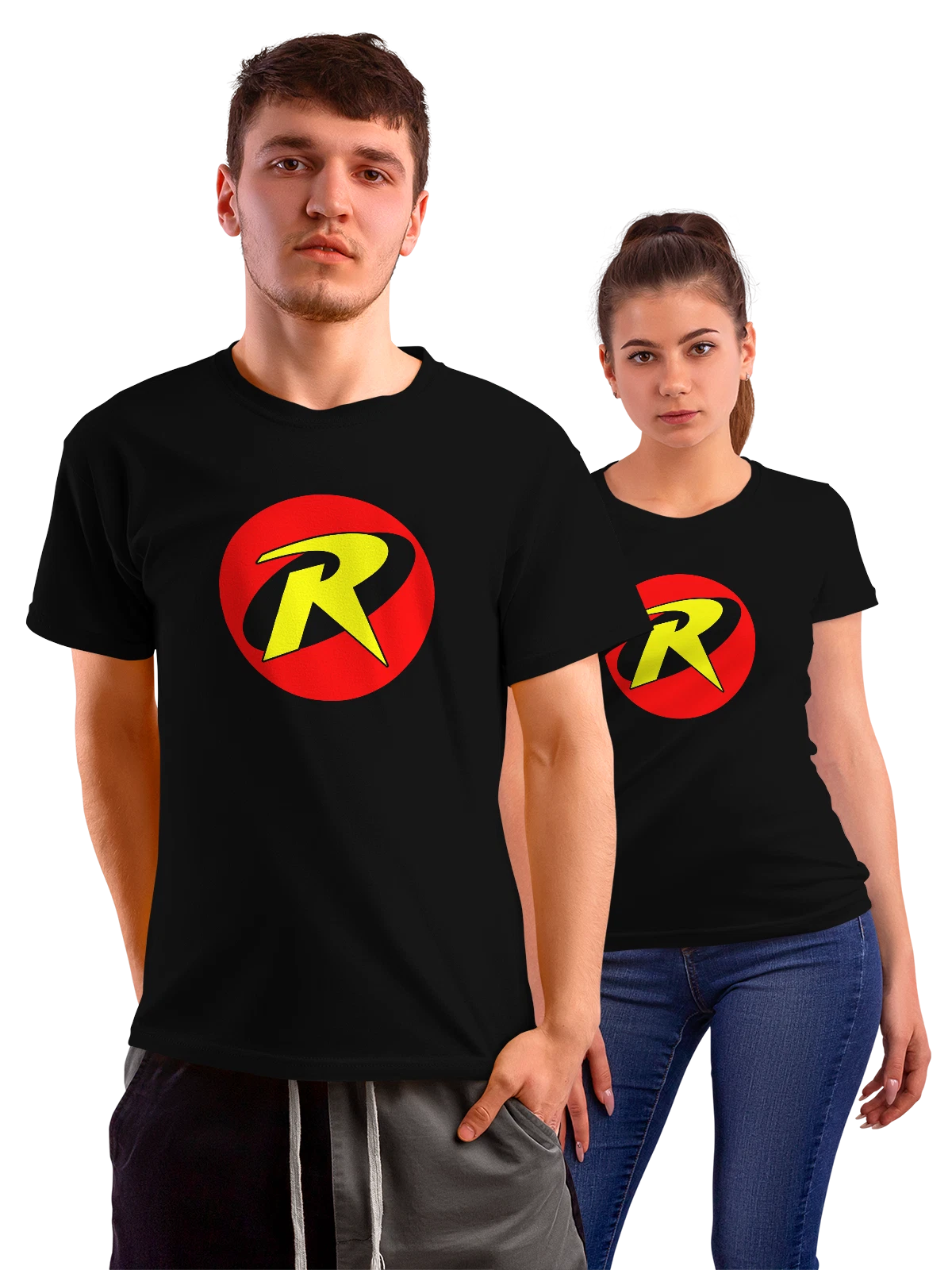 Футболка с логотипом Robin из Комиксов DC чёрная с принтом — комикс DC — Чёрная, фото 1