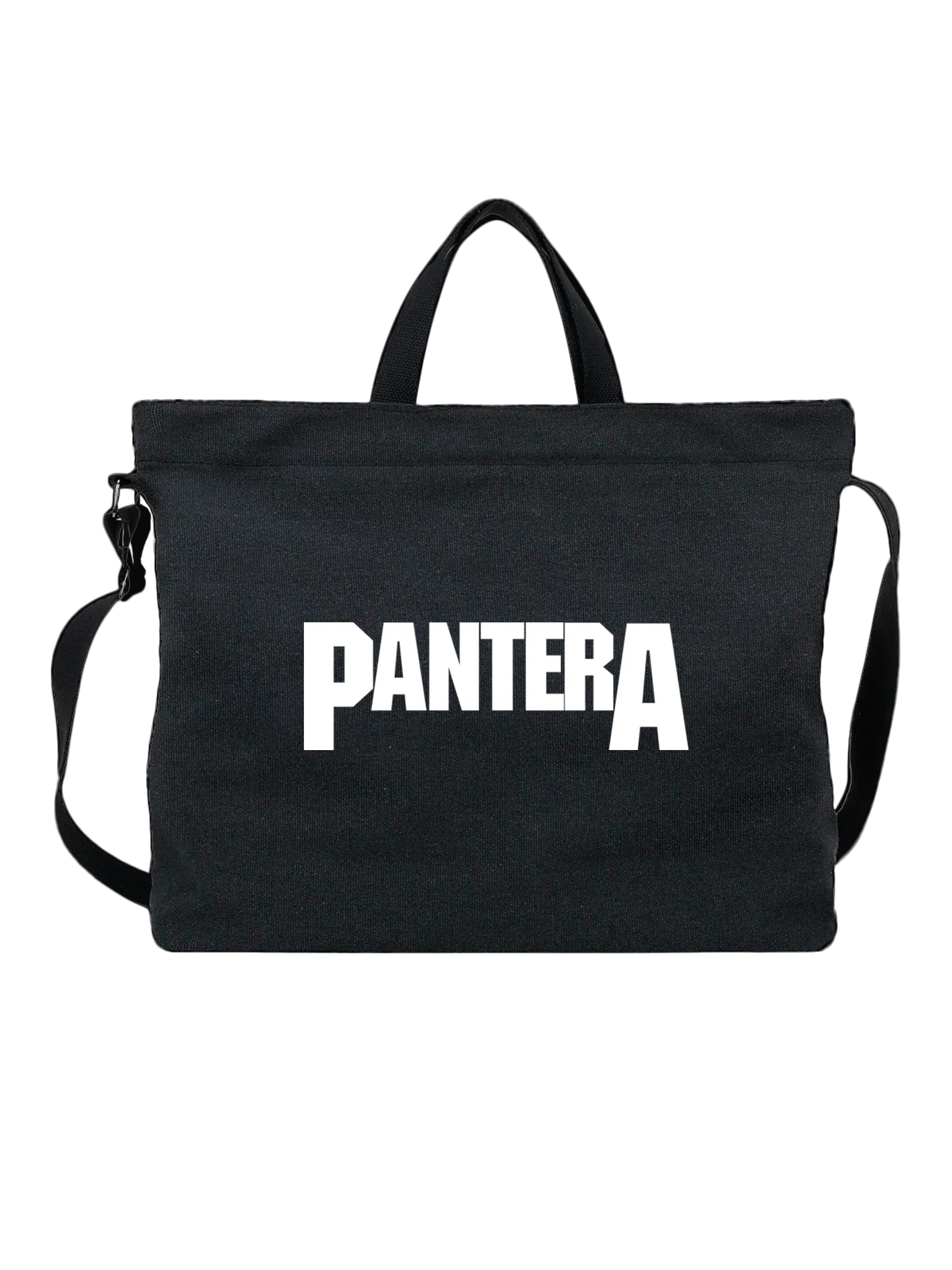 Сумка Pantera логотип чёрная с принтом — футболка с принтом — Чёрная, фото 1