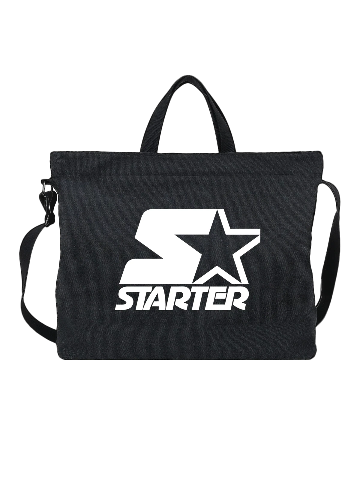 Сумка Starter чёрная с принтом — современная айдентика — Чёрная, фото 1