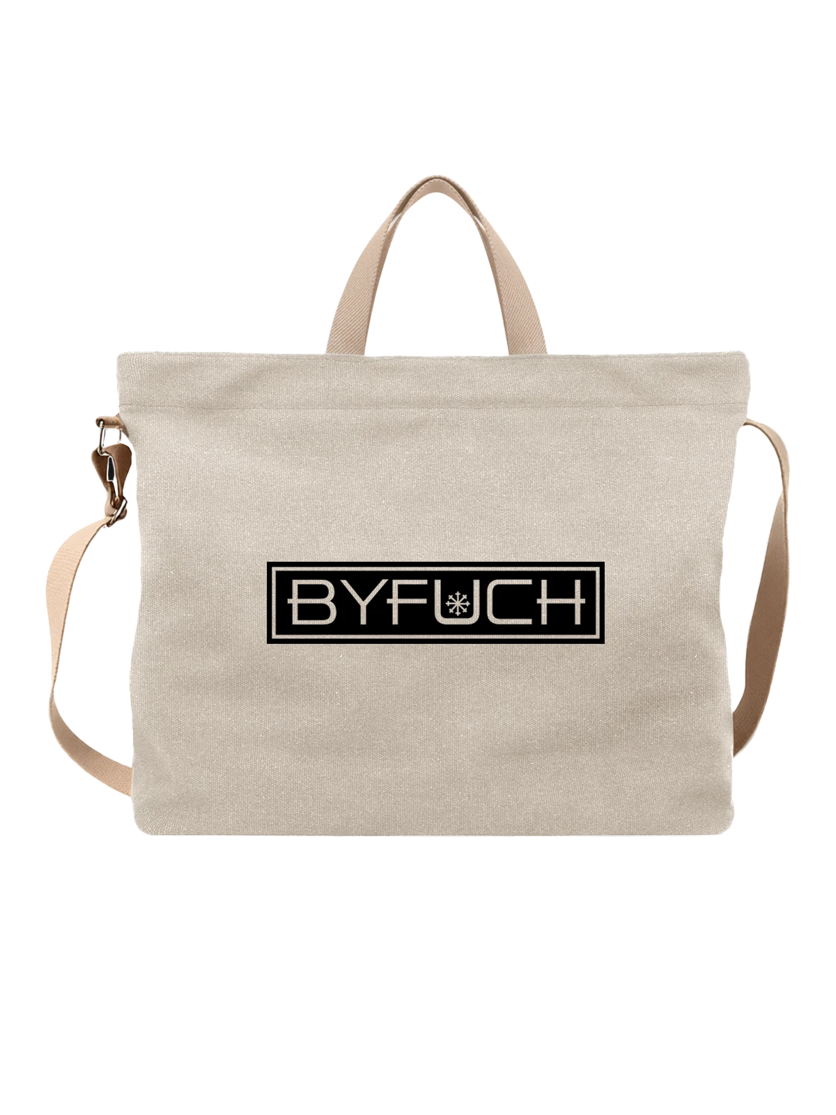 Сумка Bufuch белая с принтом — современная айдентика — Белая, фото 1