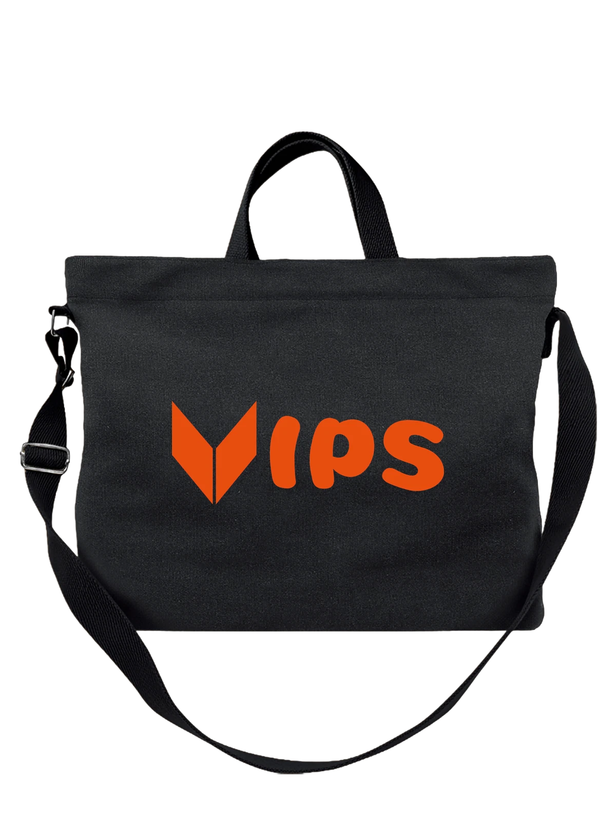 Сумка Vips чёрная с принтом — современная вывеска — Чёрная, фото 1