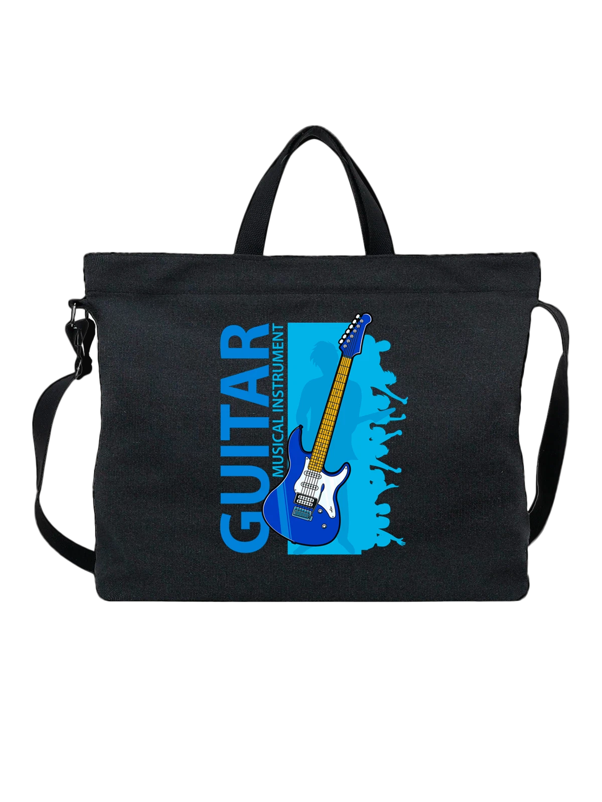 Сумка Электрогитара guitar чёрная с принтом — подарок меломану — Чёрная, фото 1