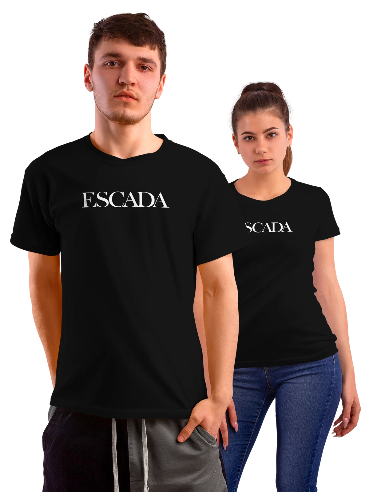 Футболка Escada чёрная с принтом — парфюмерия — Чёрная, фото 1