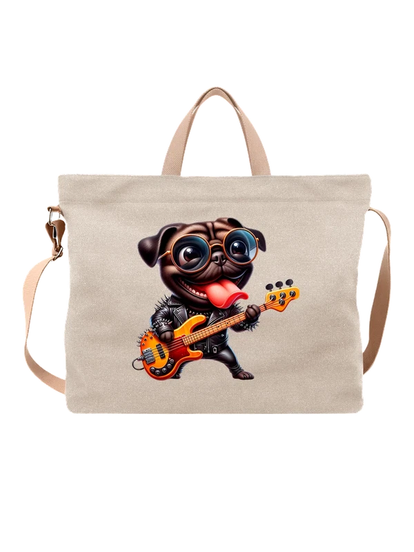 Сумка мопс рокер — Белая, фото 1