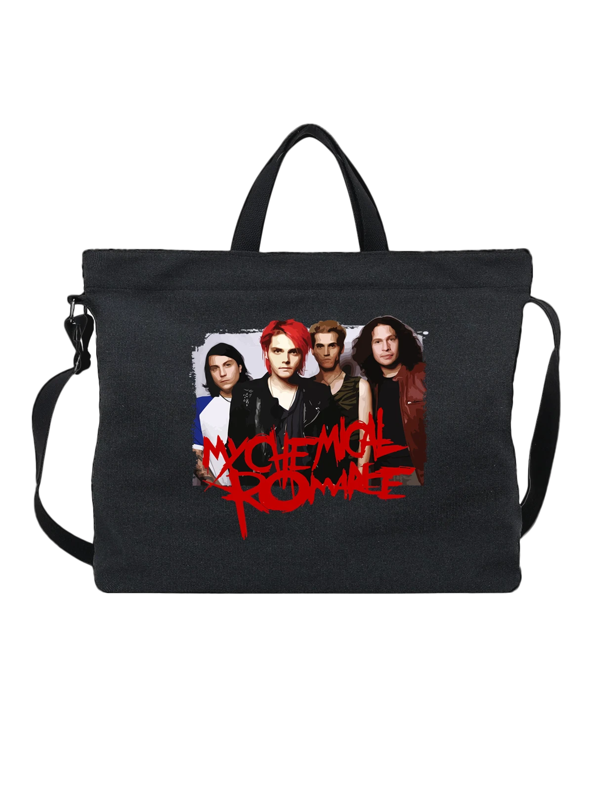 Сумка My Chemical Romance Джерард Уэй чёрная с принтом — футболка подростку — Чёрная, фото 1