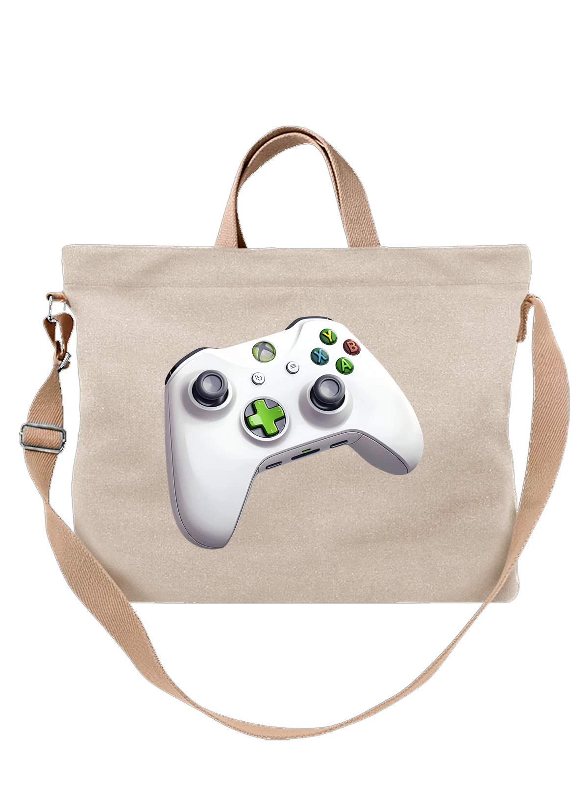 Сумка Белый геймпад Xbox с цветными кнопками белая с принтом — кнопки A B X Y — Белая, фото 1