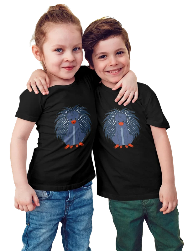 Футболка с дикобразом — Чёрная, фото 1