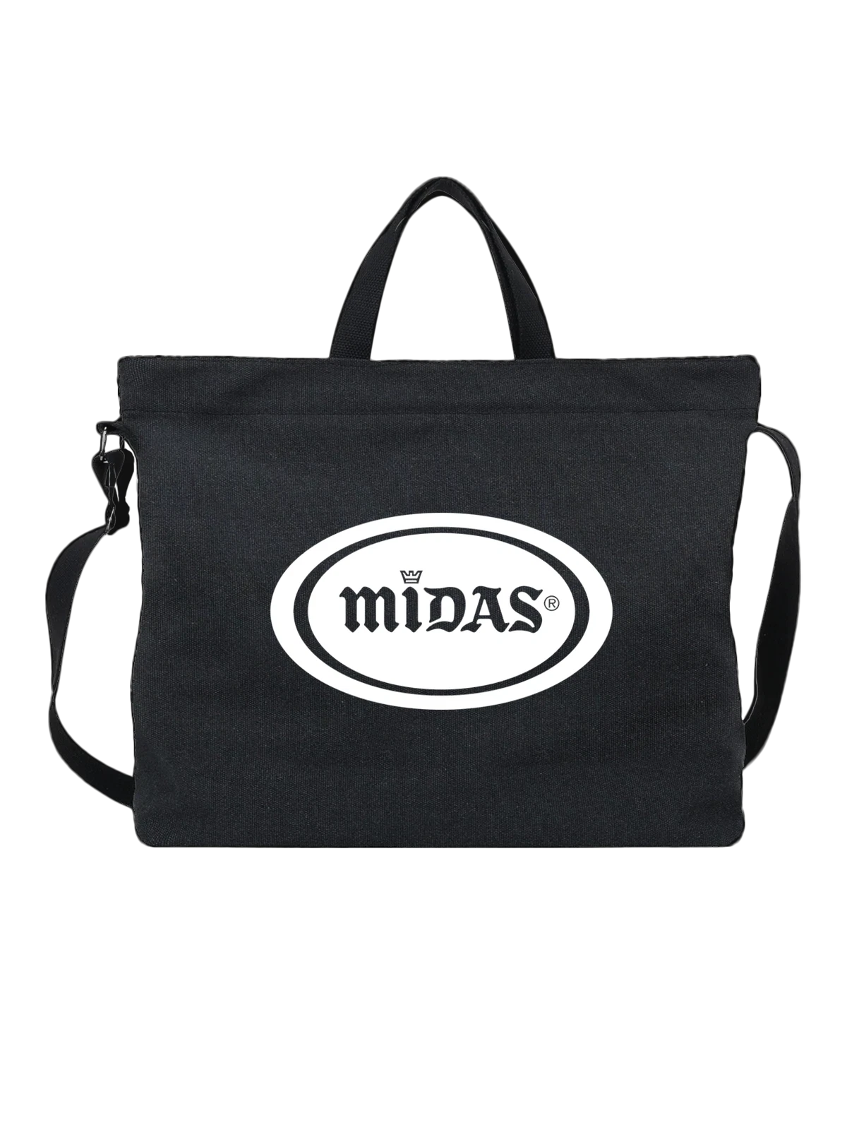 Сумка Midas чёрная с принтом — современная айдентика — Чёрная, фото 1