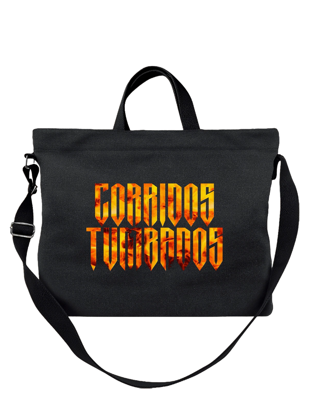 Сумка Corbious Tutbrus огненный текст чёрная с принтом — абстрактный принт — Чёрная, фото 1