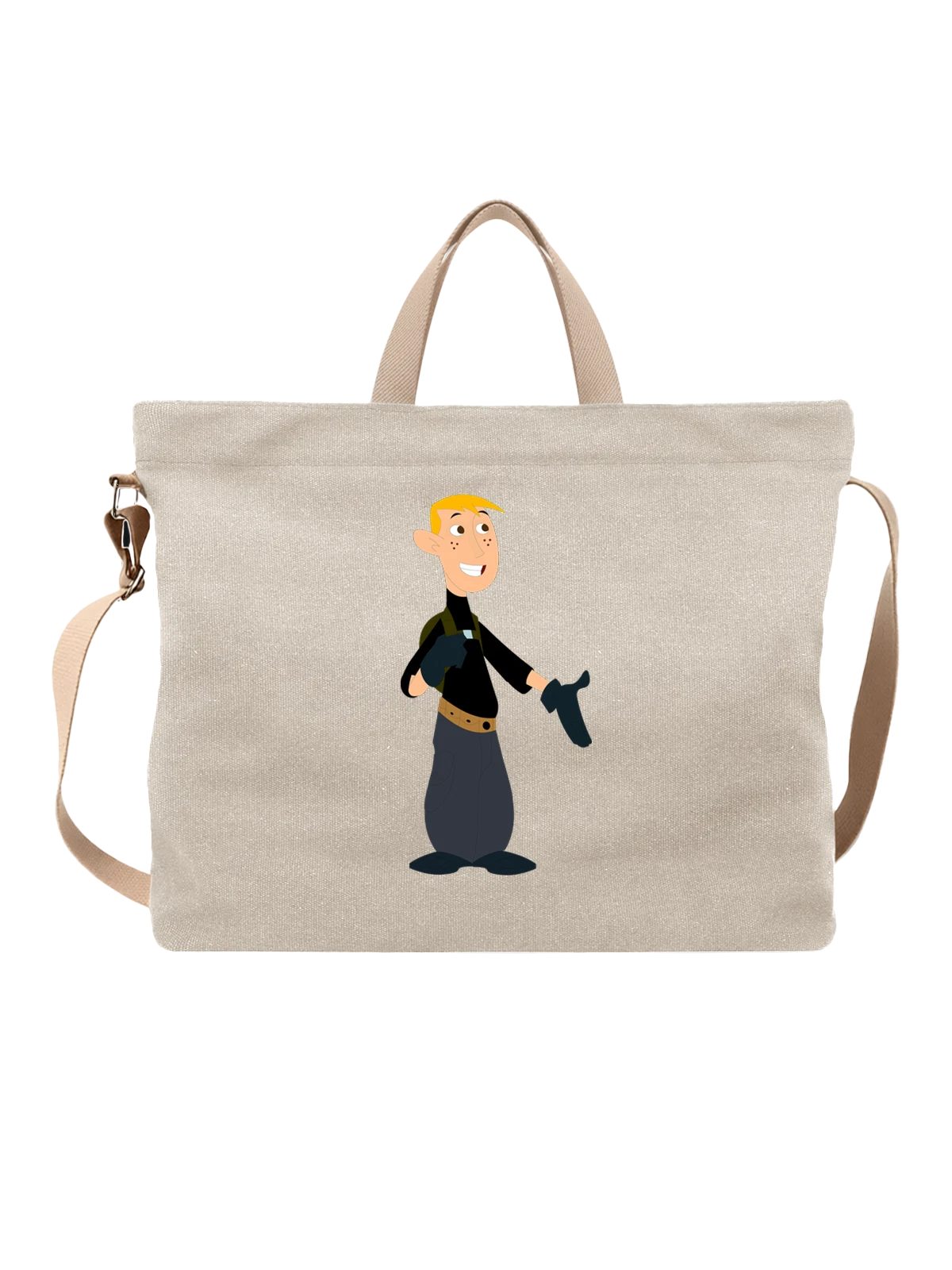 Сумка Ким пять с плюсом kim possible белая с принтом — футболка подростку — Белая, фото 1