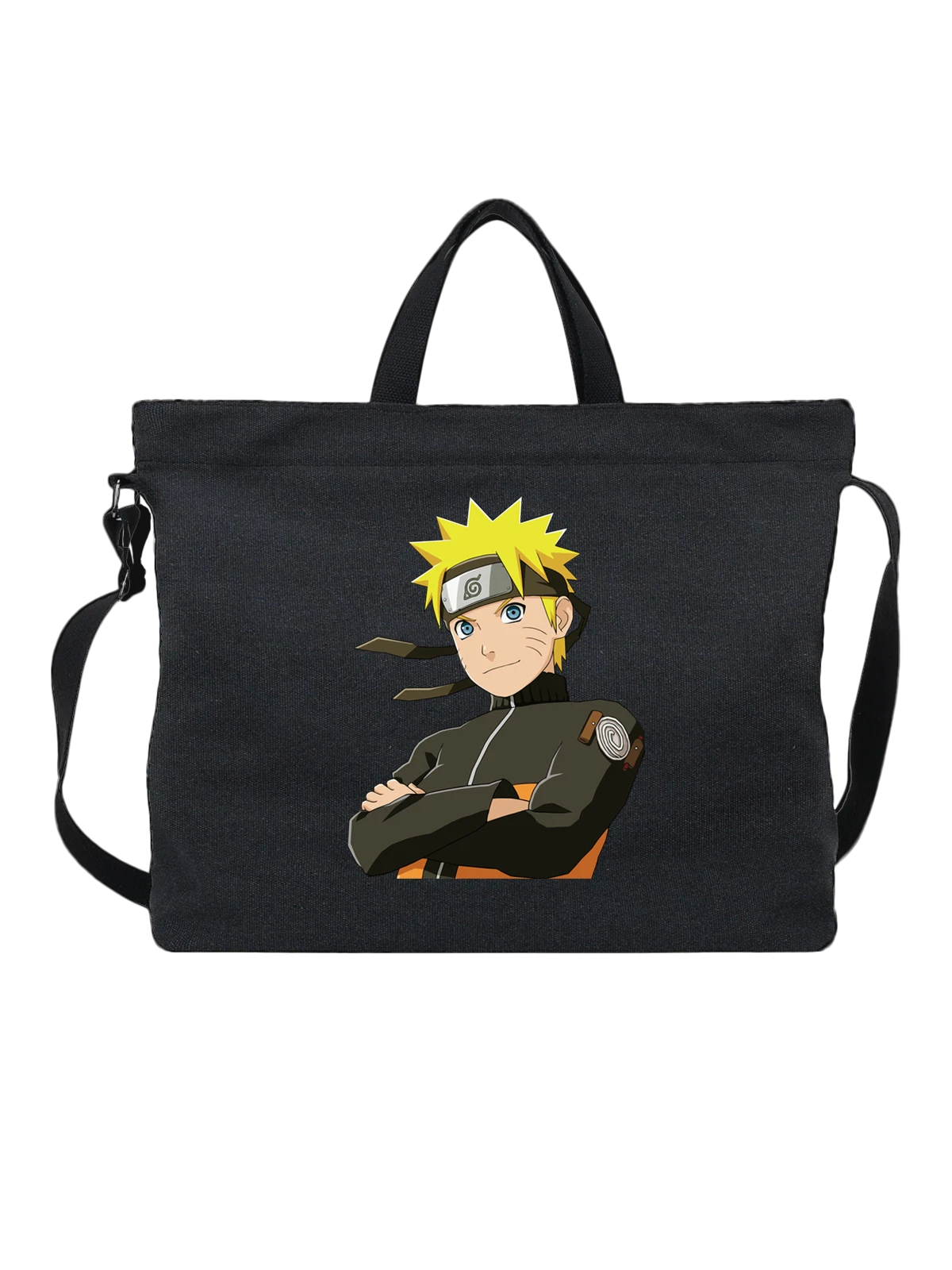 Сумка Наруто Naruto чёрная с принтом — персонаж аниме — Чёрная, фото 1