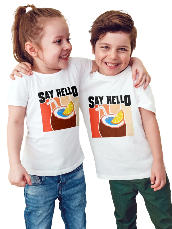 Футболка кокос say hello — Белая, фото 1