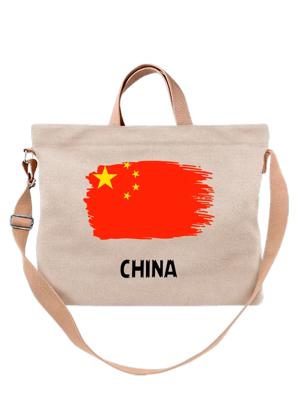 Сумка c флагом Китай China — Белая, фото 1
