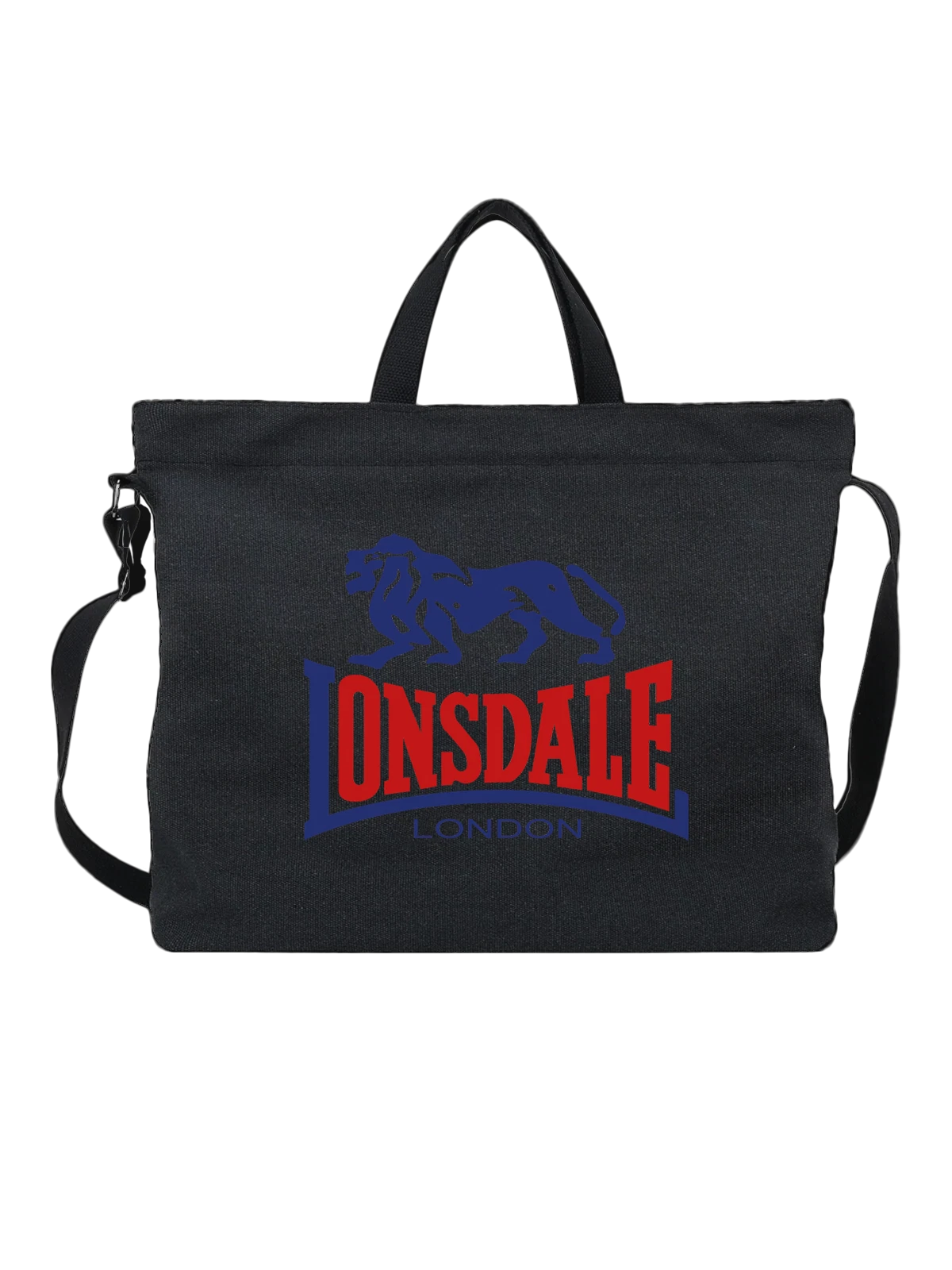 Сумка Lonsdale чёрная с принтом — единоборства и фитнес — Чёрная, фото 1
