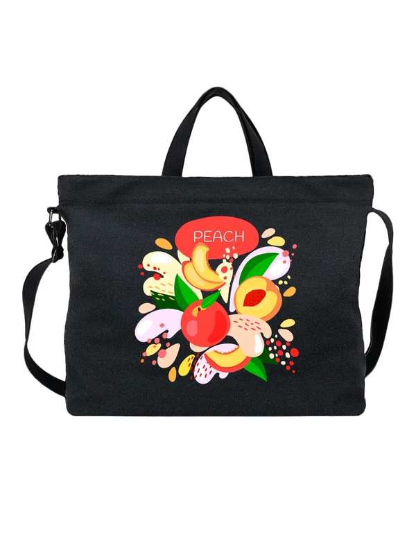 Сумка персики peach — Чёрная, фото 1