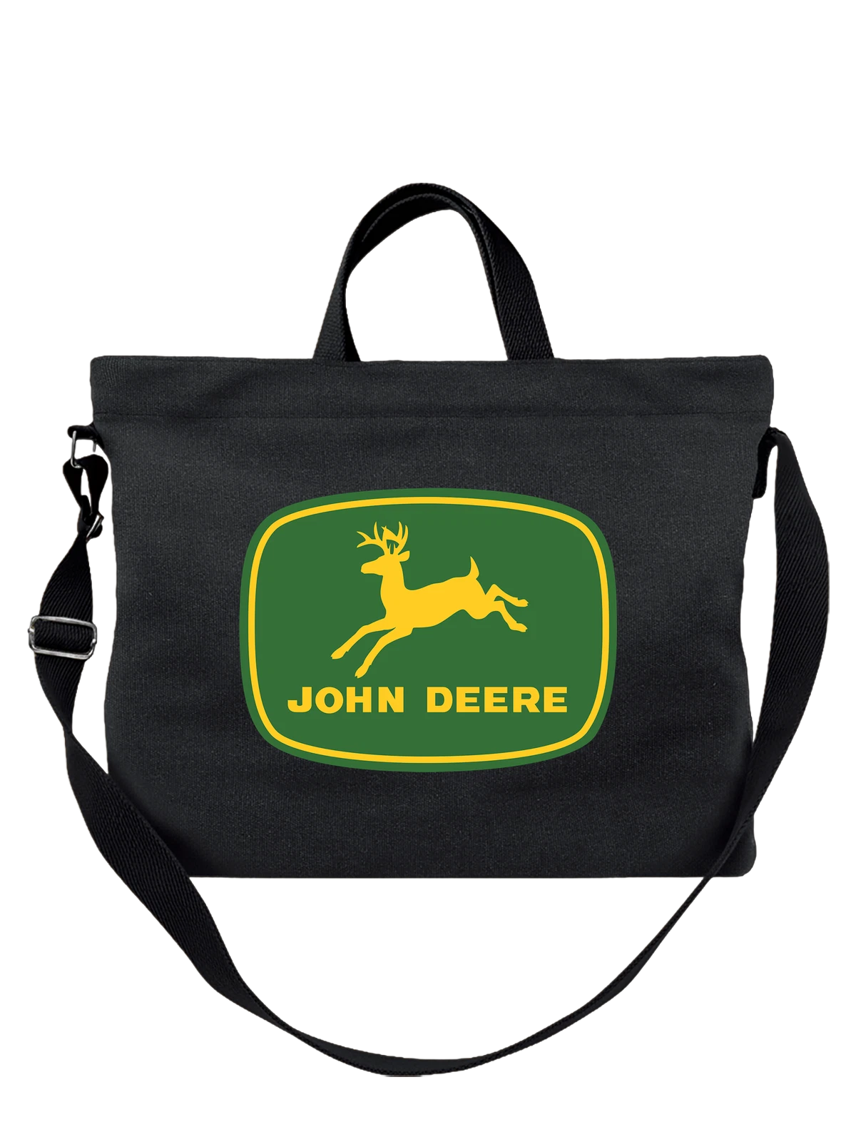 Сумка John Deere чёрная с принтом — футболка для автолюбителя — Чёрная, фото 1