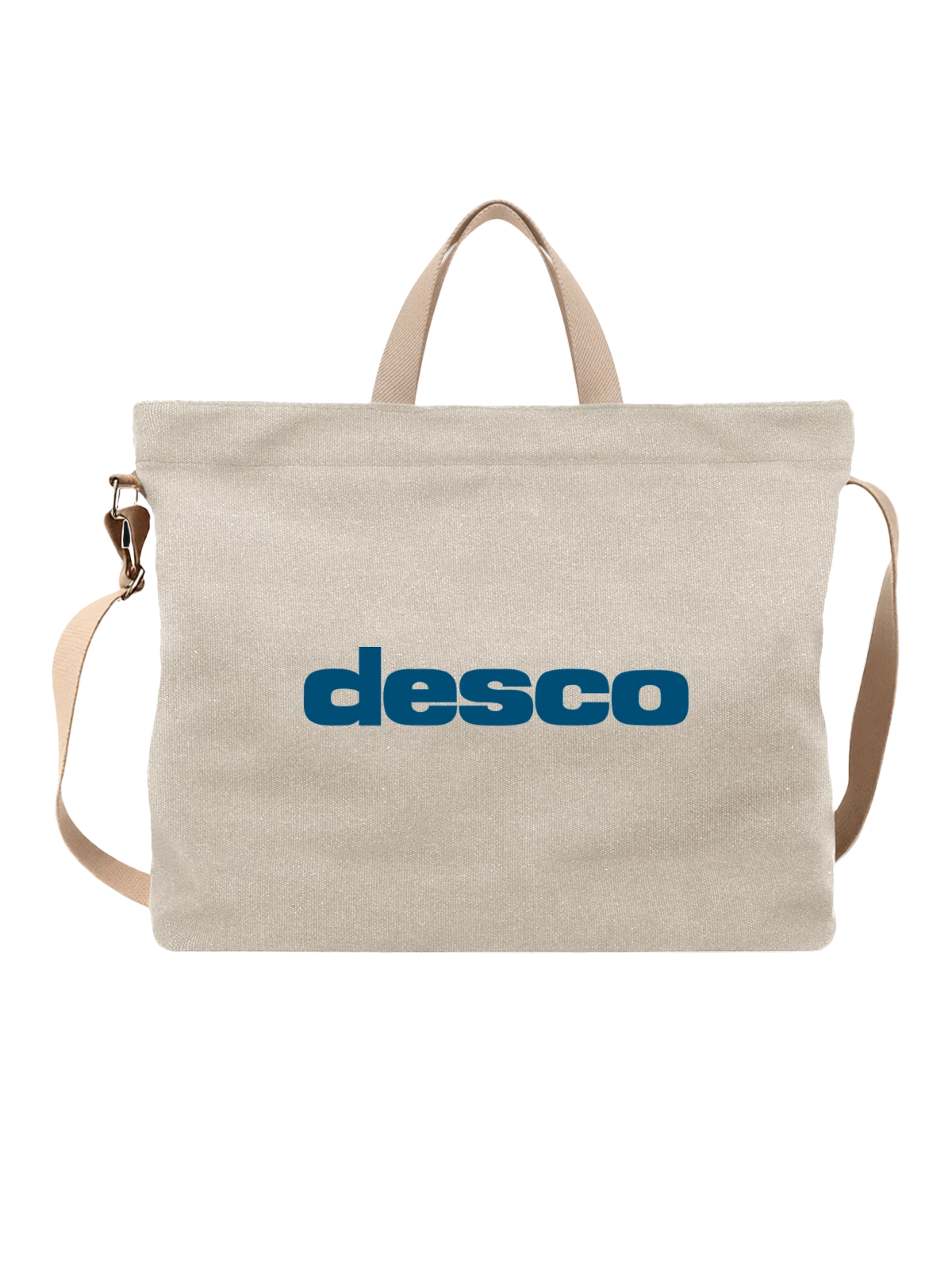 Сумка Desco белая с принтом — современная айдентика — Белая, фото 1
