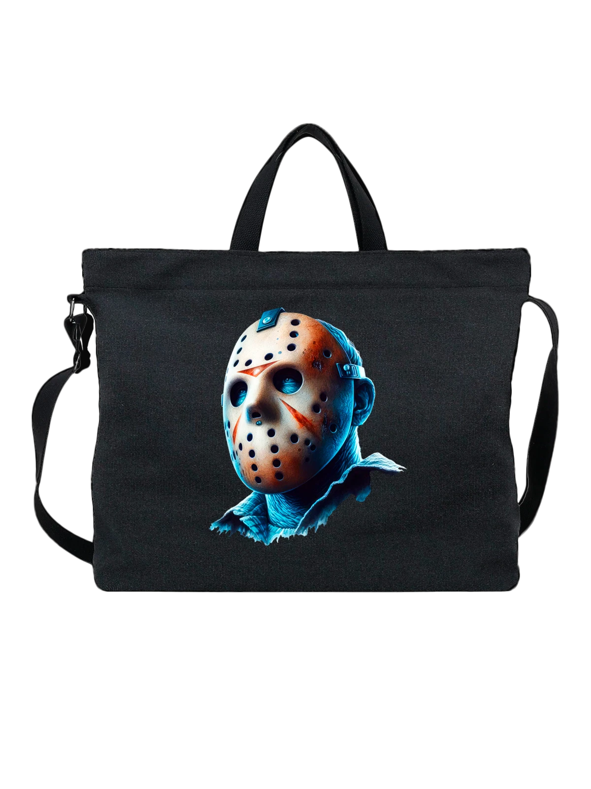 Сумка Джейсон Вурхиз Пятница 13 Friday The 13th чёрная с принтом — одежда для мужчины — Чёрная, фото 1
