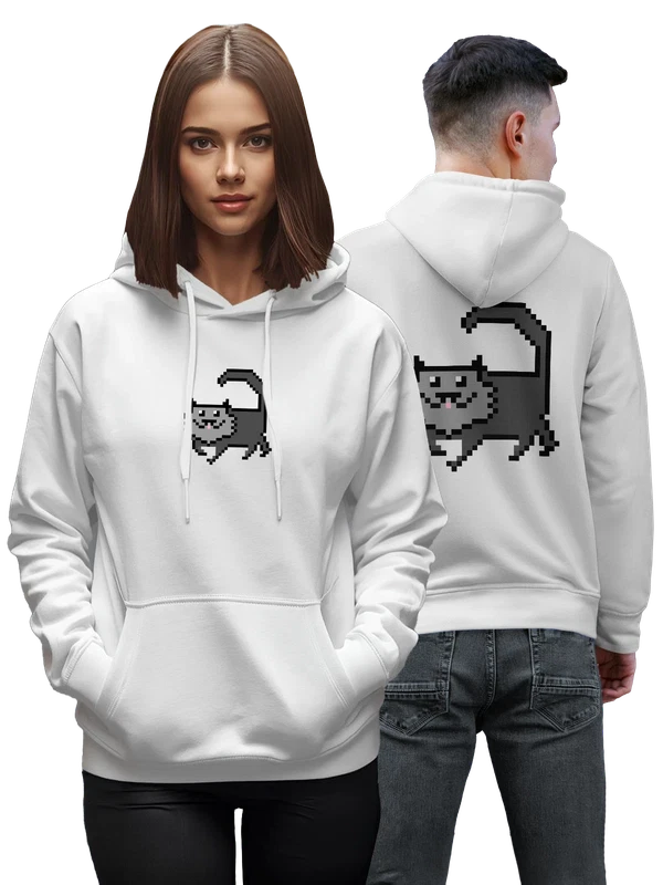 Худи с котом — Белая, фото 1