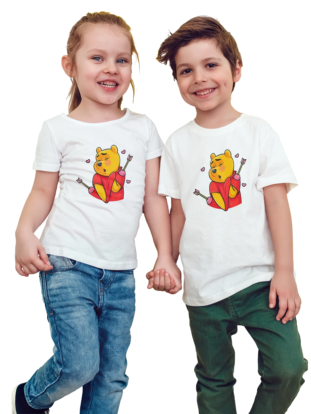 Футболка детская Винни Пух Winnie the Pooh белая с принтом — добрая история — Белая, фото 1