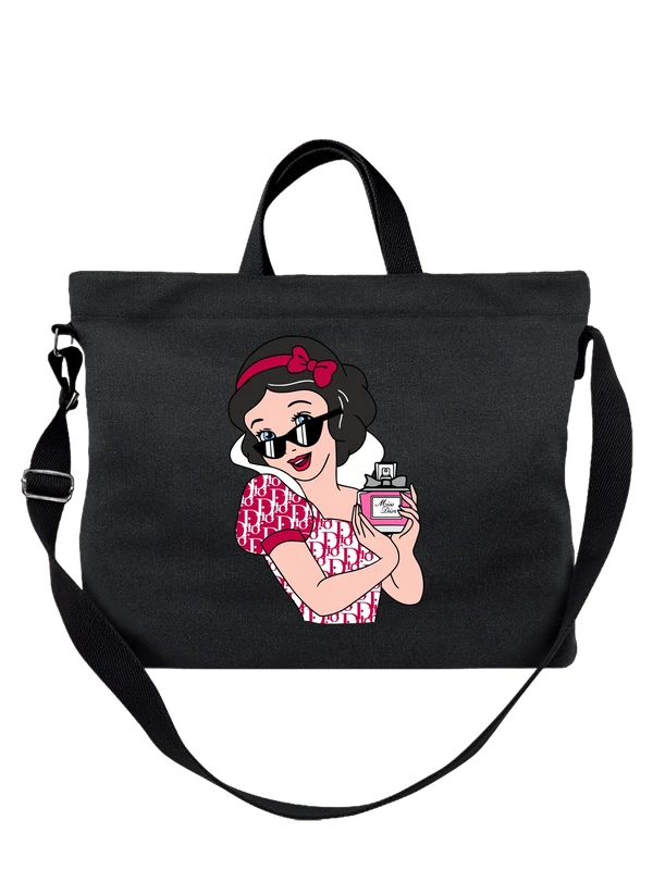 Сумка девушка с флаконом Miss Dior в очках — Чёрная, фото 1