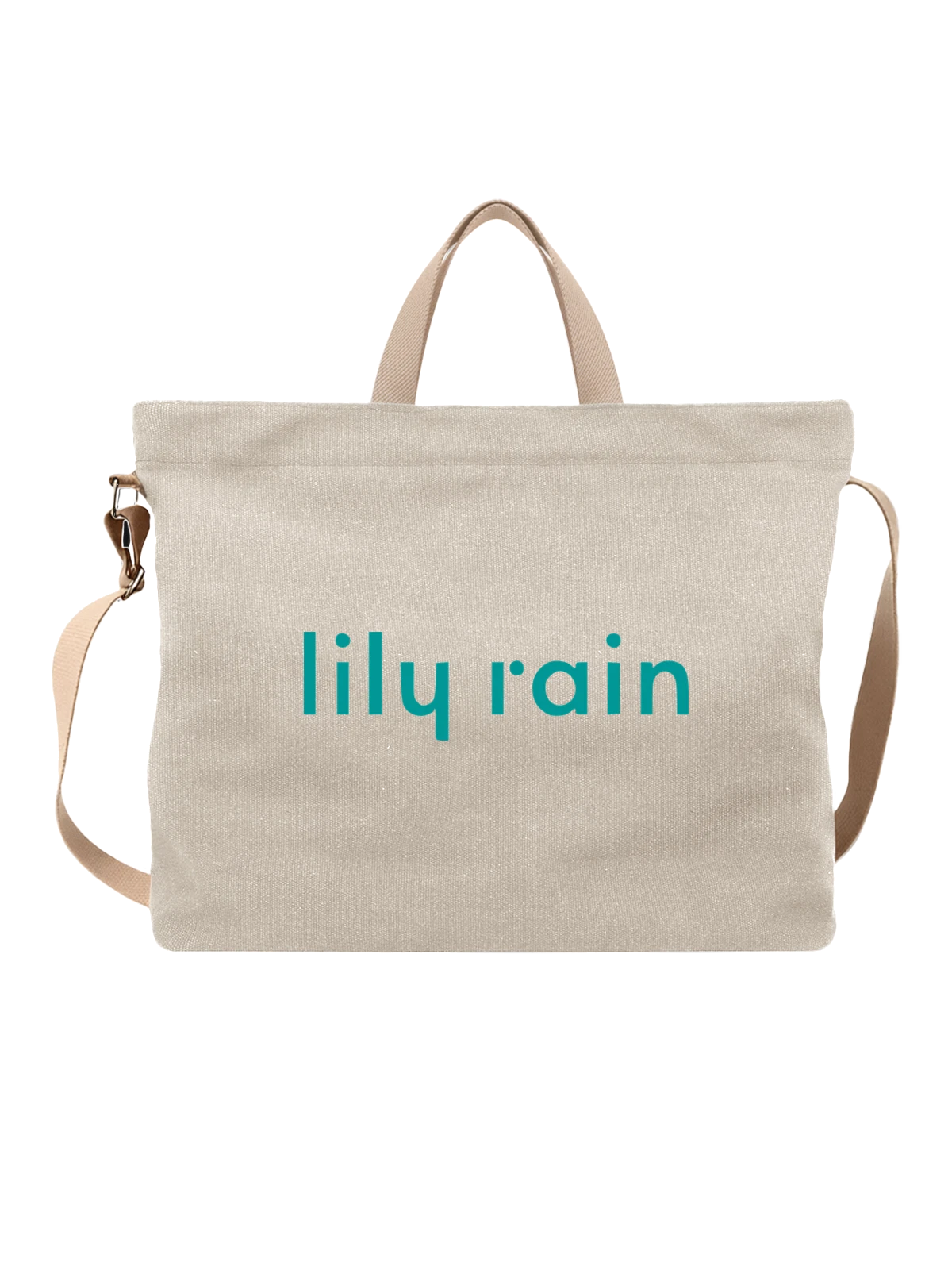 Сумка Lily Rain белая с принтом — дождь и цветы — Белая, фото 1