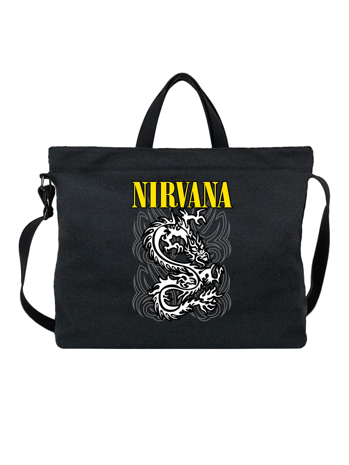 Сумка Nirvana Нирвана чёрная с принтом — grunge — Чёрная, фото 1