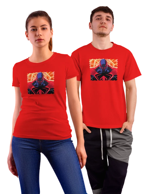 Футболка Графика Иллюстрация Человека паука 2099 — Красная, фото 1