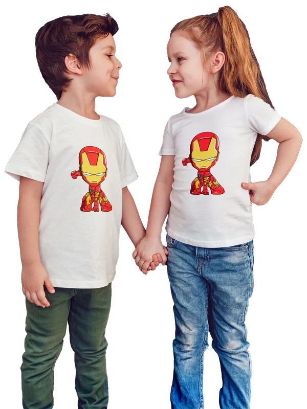 Футболка Железный Человек Iron Man — Белая, фото 1